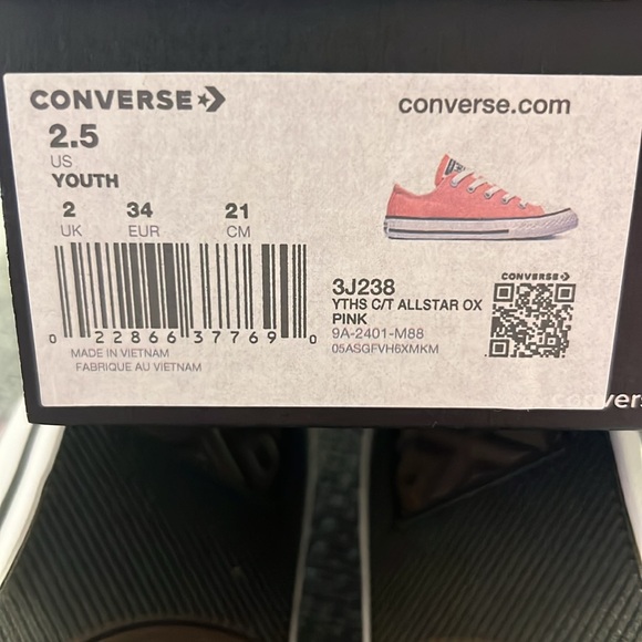 Converse Kids- Chuck Taylor® All Star® Core Ox (Little Kid)- PINK- Brand New! - Picture 4 of 4